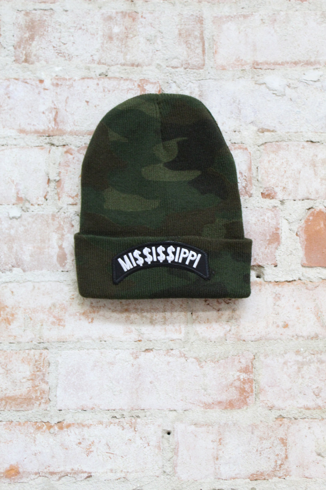 M$ patch Camo Beanie