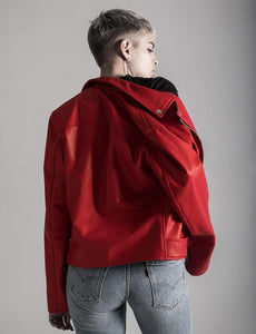 RED BIKER JACKET
